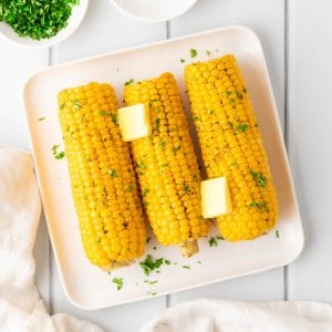 featured image for the air fryer corn on the cob in foil
