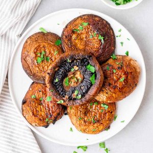 featured image for the portobello mushrooms in the air fryer