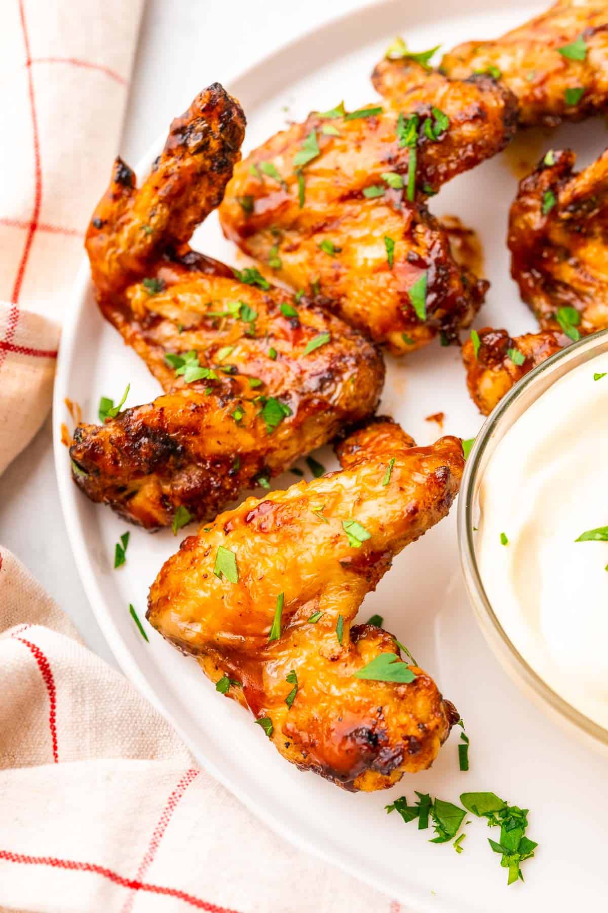 Frozen ranch chicken wings in air fryer (Tyson or other brand