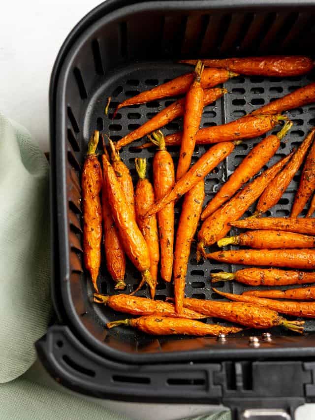 air fryer baby carrots web story poster