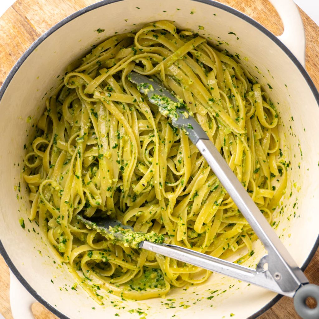 Pasta al Pesto (Linguine with Basil Pesto) From My Pantry