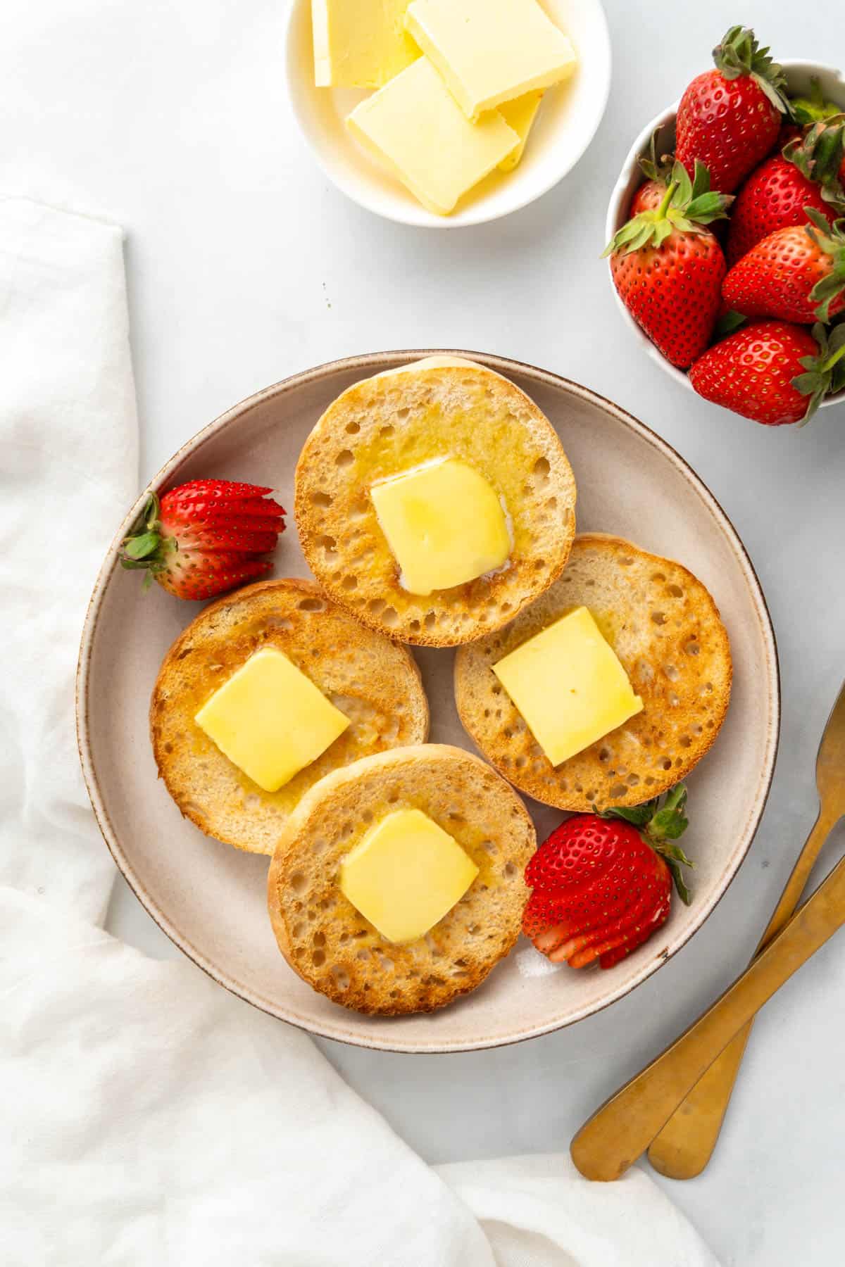 Easy Air Fryer English Muffins - Two Cloves Kitchen